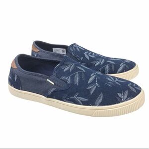 TOMS Mens Baja Leaf Print Slip On Shoes